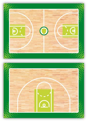 Haberdashery Online Lavagna Tattica Sportiva su Due Lati. Basket. Tavolo da Allenamento Personalizzato con Il Logo della Squadra