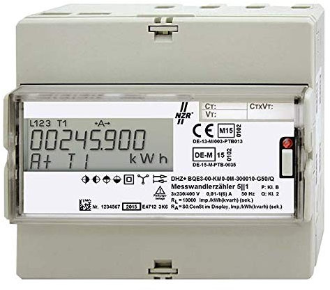 NZR Compteur de rail DIN DHZ+ M-Bus #57320418 2tarif 5 (80) A MID Compteur d'électricité 4048652032006