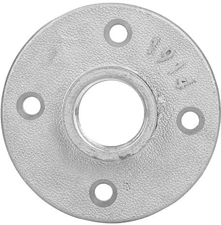 10 Pezzi Flangia DN20 4 Fori 3/4'' Filettatura British per Tubi Industriali, Flangia Base per Scaffalature e Mobili FAI DA TE - Accessori Hardware