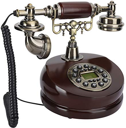 VBESTLIFE Antikes Retro-Telefon, Harz Dual-Zweck Vintage-Telefone Festnetztelefon Handwerk Dekoration Wählen Telefon