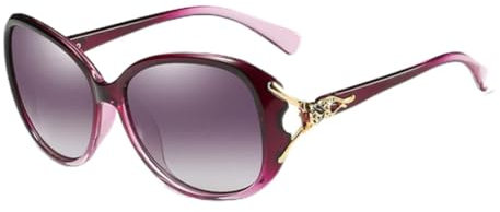 UKKD Sonnenbrille Mode Für Frauen Polarisierte Sonnenbrille Frauen Zubehör Brillen Uv400,Lila Lila,Brillenetui