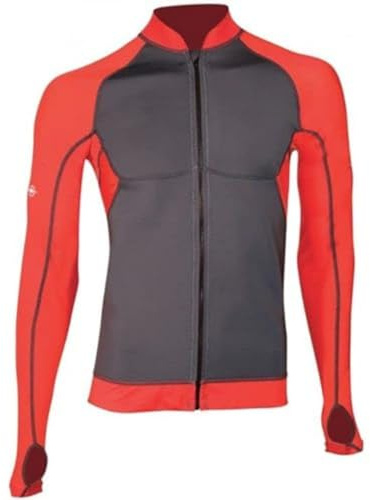 Atoll Chaqueta Con cremallera - Neo Bust 2mm / Lycra Sleeves - Hombre - Rojo - T/C: XS