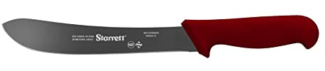 Starrett Cuchillo de bistec estrecho curvado 10 (250mm) Mango rojo - BKR606-10