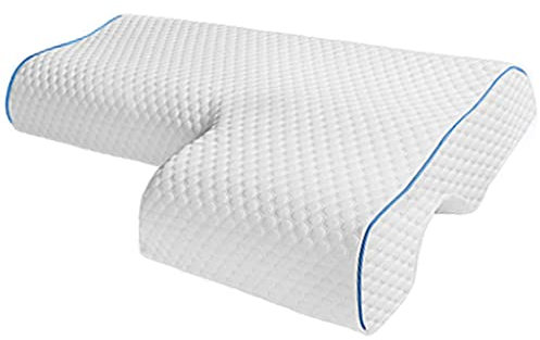 Frotox Paar Kissen Armlehne Memory Foam Anti-Druck Gewölbte Schlaf Kuschelkissen Paare Kissen mit Armloch Kissenbezug
