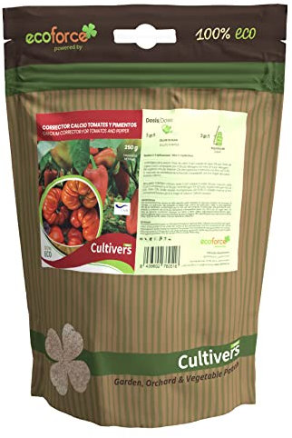 CULTIVERS Fertilizzante biologico a base di calcio per pomodori e peperoni 250 g. Correttore di carenza per un'azione immediata. Rinforza la resistenza alle malattie.