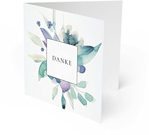 (50 x) Hochzeit Dankeskarten Danksagungskarten Danke Dankeschön Karten - Eis