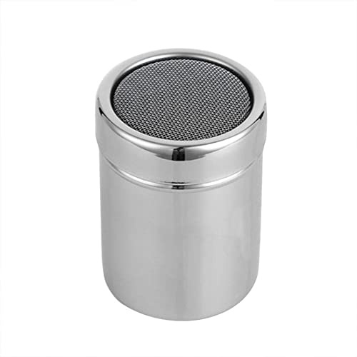 Harina de acero inoxidable Azúcar Salero Esparcidor de polvo de café Cacao en polvo Draga Coctelera Dispensador de condimentos para azúcar, sal