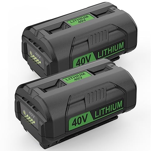 Ahomtikk 40V 6.5AH Battery Replacement for Ryobi 40V Lithium Battery OP4060 OP4050 OP4040 OP4030 OP4026, Compatible with Ryobi 40 Volt Lawn Mower/String Trimmer/Weed Eater, for Yard Work, (2 Pack)