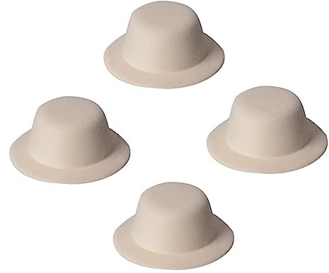 Garneck 4stücke Kleine Formelle Hüte Für Bastelzubehör DIY-Oberteile Haarhut Und Puppenkostüm-Dekoration Schlicht Und Vielseitig