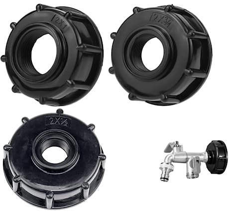 SLshiBo IBC Adapter Kappe Set S60x6 für 1/3/4/1/2 Container Zubehör Deckel - Wassertank Deckel für 1000L Tank & Behälter
