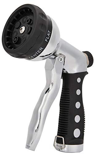 Yosoo Health Gear Garden Hose Spray Gun, 7-Pattern Multi-Function, 3/4 Inlet, Zinc Alloy, TPR Grip, High Pressure, Leak-Free Connection, Adjustable Control, Car & Pet Washing, Sidewalk Cleaning