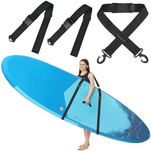 FainFun Correa para Tabla de Surf, Ajustable Correa para Tabla de Padel Surf, Cinta Transporte Tabla Sup para Tablas de Surf, Tablas de Paddle Surf, Longboards y Tablas de Stand Up Paddle