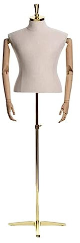 VNNHGB Halbkörper-Ausstellungsmodelle für Männer und Frauen, verstellbar mit Stativ-Mannequin-Körper und stabilem Mannequin-Modell