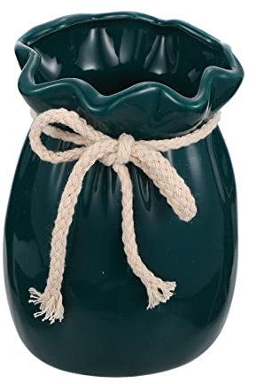 ULDIGI Simple Minimalist Ceramic Flower Vase for Dried Arrangements Elegant Desktop Decor for Home and Bedroom