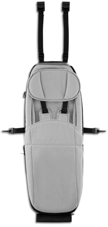 hauck Babysitz für Dryk Duo, Dryk Duo Plus & Bike N Walk Duo Fahrradanhänger Baby Lounger 2, ab 1 Monat im Buggy-Modus ab 6 Monaten im Fahrrad-Modus, mit 5-Punkt-Gurt, Beindecke, Kopfpolster (Grey)