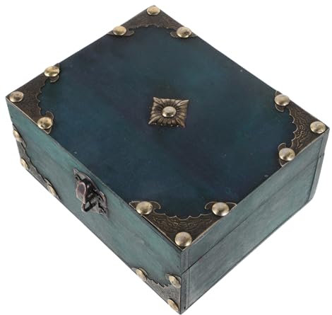 Warmhm Holz Schmuckkästchen Vintage Aufbewahrungsbox Schmuck Organizer Tragbar Schmuckkoffer Holz Schmuckbox Behälter Für Halsketten Armbänder Ohrringe
