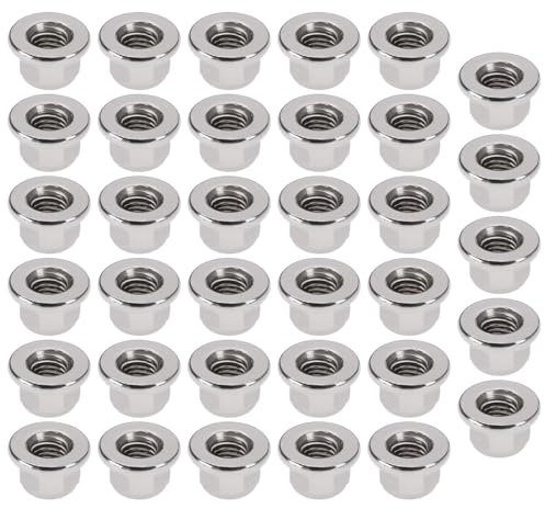 OTOTEC 35X Tuercas de Bloqueo de Brida M8 Tuercas de Bloqueo de Inserción de Nailon para Sujetar Maquinaria de Acero Madera Muebles 8 X 11 Mm Acero Inoxidable 304 (sin Dientes de Bloqueo)
