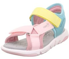 Superfit Mädchen Sandaletten Pebbles, Kinder Sandalen, Weite: M IV, Sommersandalen, Klettverschluss, t-spange, Sommerschuhe, Mehrfarbig (010), 32 EU