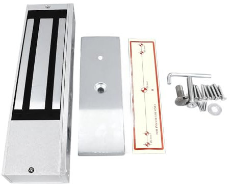Nutriess 320kg Electromagnetic Holding Force Gate Lock Impermeable Sturdy Magnetic Lock Secure Long Lasting Access Control Lock for Home Commercial Security Systems