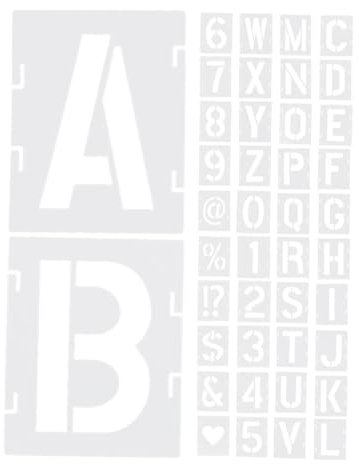 Tofficu 42stücke Teilige Hohle Buchstabenschablonen Mit Englischen Buchstaben Und Zahlen Zum Malen Wiederverwendbar Abwaschbar Für Wände Und Kunstwerke
