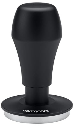 Normcore Tamper de café V4.1 de 57 mm con retroalimentación de sonido de clic, prensador con resorte con base plana para La Spaziale, cestas de portafiltro de 57 mm, mango de aluminio anodizado, color