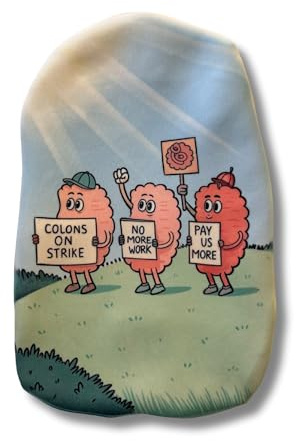 Colons On Strike Stoma Bag Pouch | Humorous Ostomy Cover for Colostomy, Ileostomy & Urostomy | Soft & Stretchy for Comfort, Discretion & Style