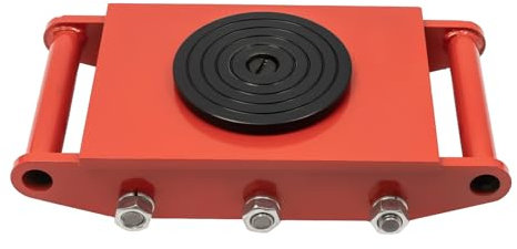 Chariot à plateforme, chariot élévateur à fourche, chariot élévateur mécanique pivotant à 360 °, roues en PU Heavy Duty 8T, 6 roues en polyuréthane, fond épais, forte capacité de charge, chariot de