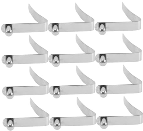 Hemoton 12pcs Shape Spring Loaded Clamp for Camping Tent Tarp Boat Cover Umbrella Kayak Pole Spring Clips