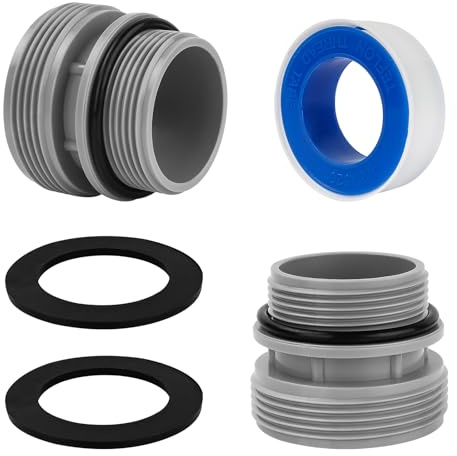 ANTOBLE 4560 Schwimmanweiser für Intex Adapter 38mm Pool Schlauchadapter, 40mm auf DN40 (1,5 Zoll) Konversionskit für Intex Coleman Hayward Filterpumpen Pool Adapter