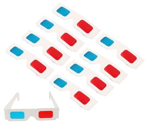 Gafas 3D Anaglifo 100 Piezas de Papel Montura Clara | Cine y Juegos, Rojo y Azul, Ligeras y Portátiles, Solución Económica