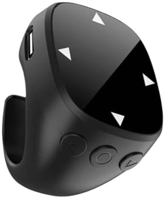 Anello Di Controllo Intelligente - Clicker Di Presentazione Wireless, Touch Gesto Scroller, Dispositivo Tecnico Indossabile | Remoto Media Abilitato, Ergonomic Slim Design PowerPoint Zoom Ga