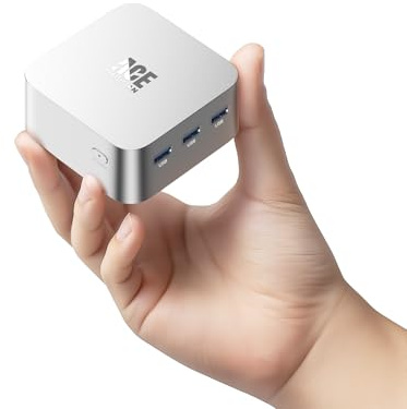 ACEMAGICIAN T8Plus Mini PC,12th Gen Ιntel Alder Lake N100 Mini PC (bis zu 3,40 GHz),12GB LPDDR5 256GB M.2 SSD Micro PC mit W11 Pro l Dual RJ45 | 4K HDMI*3 | WiFi 5 für Zuhause/Büro/Schule