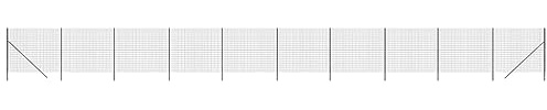 Maschendrahtzaun Anthrazit 2,2x25 m Verzinkter Stahl - Hochwertiger Zaun für Garten Tiergehege & Sicherheit Langlebig Witterungsbeständig, Einfach zu Montieren | Ideal als Sichtschutz und Absperrung