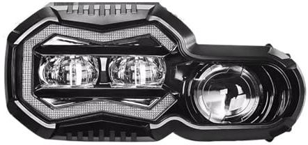 Faro Moto Per BMW F800R F800GS F700GS F650GS Angel Eye Headlight Day Running Light 110W LED Proiettore Gruppo Ottico DRL Fari Anteriori Moto