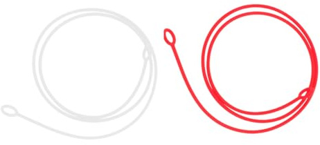 SEWACC Cordino Staccabile in Silicone Morbido per Auricolari Set 2 Pezzi Rosso e Bianco Cavo di Sicurezza Flessibile per Prevenire la Caduta per Sport Viaggi e Uso Quotidiano
