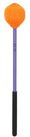 Marimba Mallet | Medium Hard Nylon Yarn Head for Clear Sound | Polyoxymethylene Fiber Handle with Rubber Grip | 15.87 Inch Mallet for Bass Percussion/Xylophone