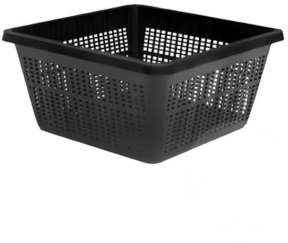 VdVelde - Set Cestello per Laghetto 19 cm - 5 Cestelli per Piante Acquatiche - Cestello Quadrato 19x19x10 cm - Cestello Piante Acquatiche
