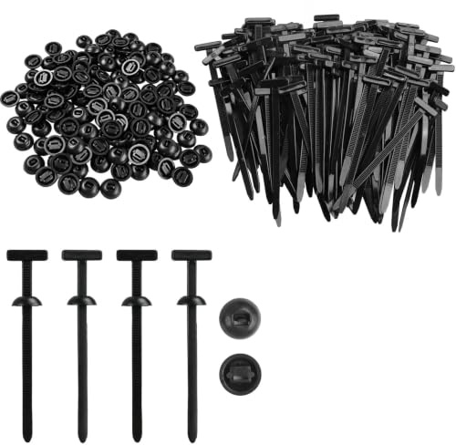 Nivofu 200 Unidades Bridas Plastico Universales, Bridas Reutilizables de Nailon Resistente a los Rayos UV, Abrazaderas Plastico Autoblocantes para Cables, Reparación de Coche, Hogar y Taller