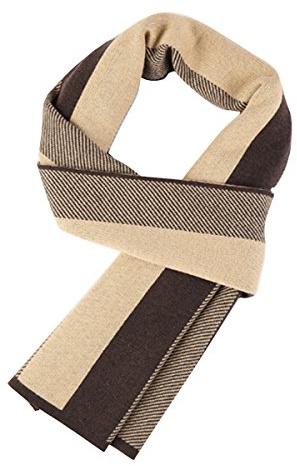 WANYING Winter Herbst Herren Strickschal 6% Wolle Gestrickter Schal Casual Business Gentleman - 180 * 30 cm Gestreift