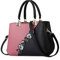 NICOLE & DORIS Sacs à main pour femmes sacs à bandoulière à la mode motif de fleurs Sac d'épaule épissage couleur Rose