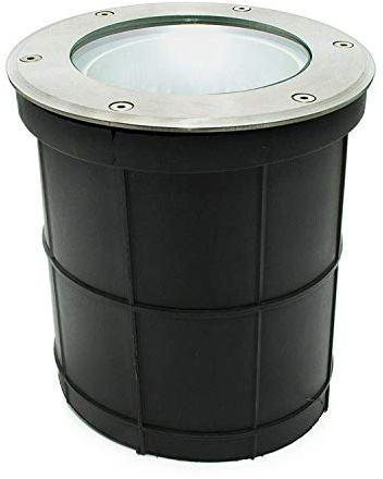 Zeitnet Inc. Foco transitable empotrable en el suelo, lámpara LED E27 PAR30 12 W luz dirigida spot 40° jardín IP65 orificio 165 mm iluminación exterior árboles plantas pilares (luz 4000 K)