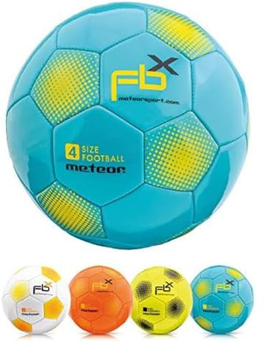 meteor Fotboll Träningsboll Varje storlek 5 4 3 1 Officiell match Vuxna Junior Barn Fotboll Futsal Professionellt Klubblag Inomhus Utomhuslek Leksak Många färger FBX (4, blå)