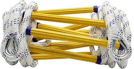 GEREP Strickleiter Feuerleiter Rettungsleiter,Sicherheitsleitern Seilleiter Fluchtseilleiter Feuerfeste Rettungsleiter Fluchtwegleiter/Als zeigen / 4m/13.1ft