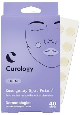 Curology Emergency Spot Pimple Patches for Face, Hydrocolloid Pimple Patches Fast-Acting, 40 Count