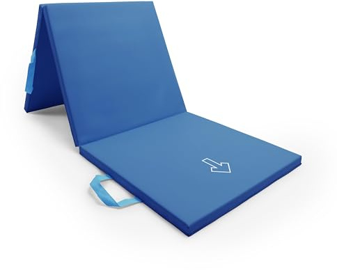 Esterilla de yoga para ejercicio, fitness, triple pliegue, de espuma, extragruesa, antideslizante, grande, acolchada, de alta densidad, para pilates, estiramiento, equipo de gimnasio en casa,