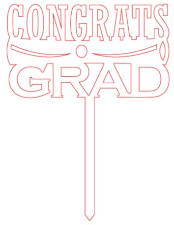 “Congrats Grad” with Scroll Cake Toper! Graduation Cake Topper, Acrylic Celebrational Cake Decor, Customizable Color and Design, Ideal for Graduation Parties (Hyacinth Gloss)