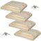 IRONTITE® 4x Wooden Fence Post Tops 4 Plain 4x4, Newel Post Cap Fence Toppers To Suit 100mm (4) Square Fence Newel Posts. Protect Your Posts With This Wood Fence Post Protector (UNTREATED)
