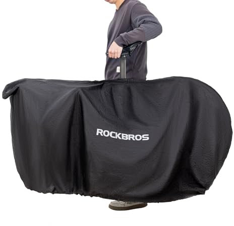 ROCKBROS Funda Bicicleta Exterior Portátil, Bolsa Transporte Almacenamiento para Bicicleta de Montaña de 27,5” Bicicleta de carretera 700C, Estuche de Transporte para MTB