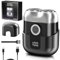 Yeerain Mini Rasierer Herren Elektrisch mit LED-Anzeige, IPX6 Wasserdichter Elektrorasierer Herren, Tragbarer Stumm Waschbar Mini Elektrorasierer, Shaver Men Grau