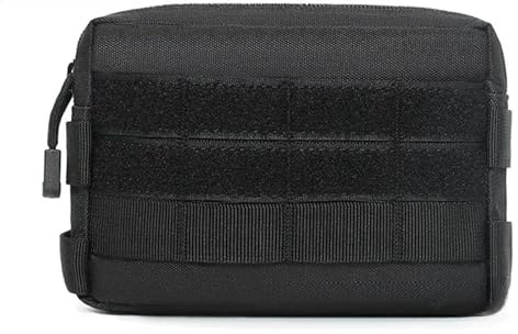 WERKFNKBNH Bolsa De Sillín Bolsas Universales para Sillín De Motocicleta Tácticas Viaje para Guardar Herramientas, Botiquín Primeros Auxilios Alforja(Negro)